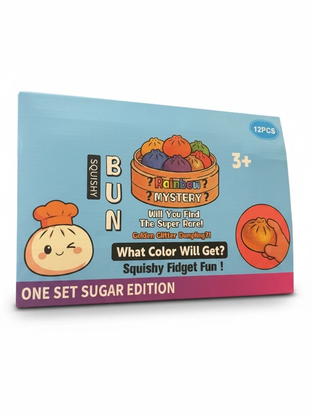 Squishy Bun Rainbow Mystery Dumpling box